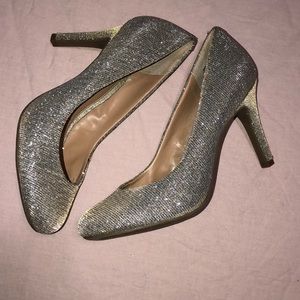Sparkly silver/gold heels